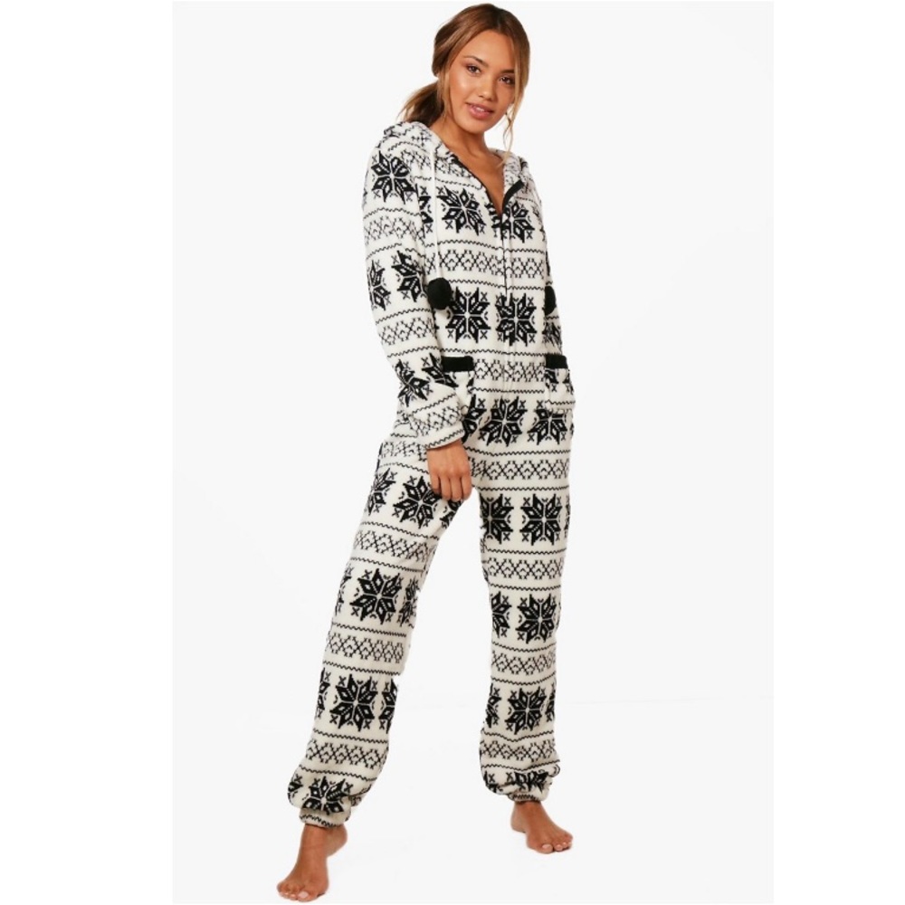 Fleece Snowflake Onesie